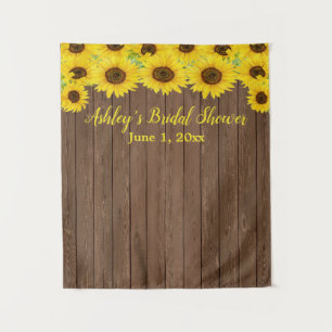 Tenture Fête des mariées de tournesol personnalisée Bois P