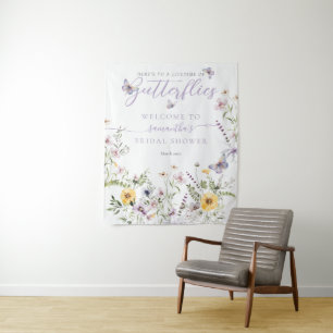 Tenture Fête des mariées florale pourpre pourpre de papill
