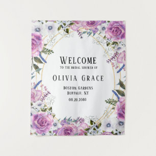 Tenture Fête des mariées Perwinkle Peony personnalisée