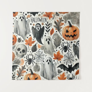 Tenture Fête d'Halloween spécial Coussin cosy et esthétiqu