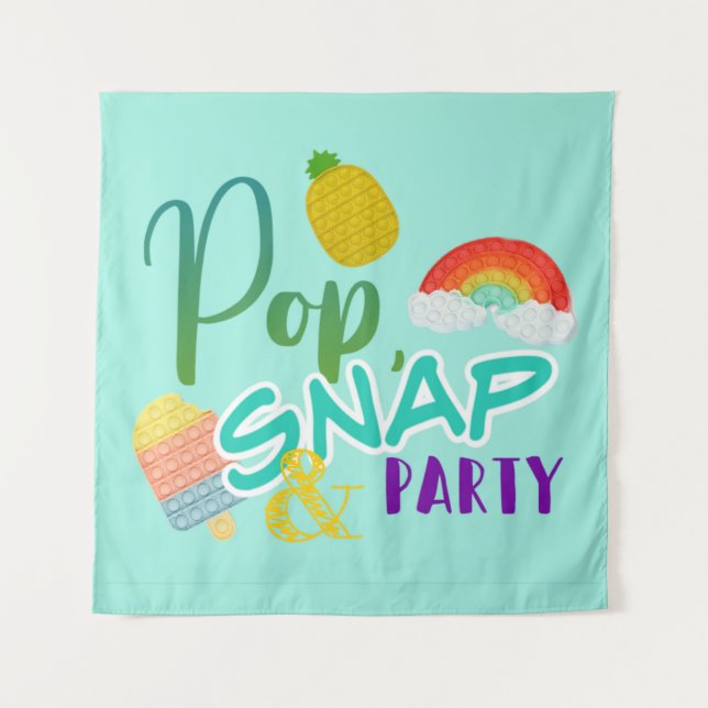 Tenture fête pop snap, fête pop it, fête fidget (Devant)