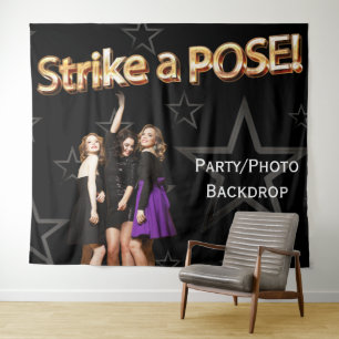 Tenture Fête Posez une Pose 90s Toile de Fond Étoilé