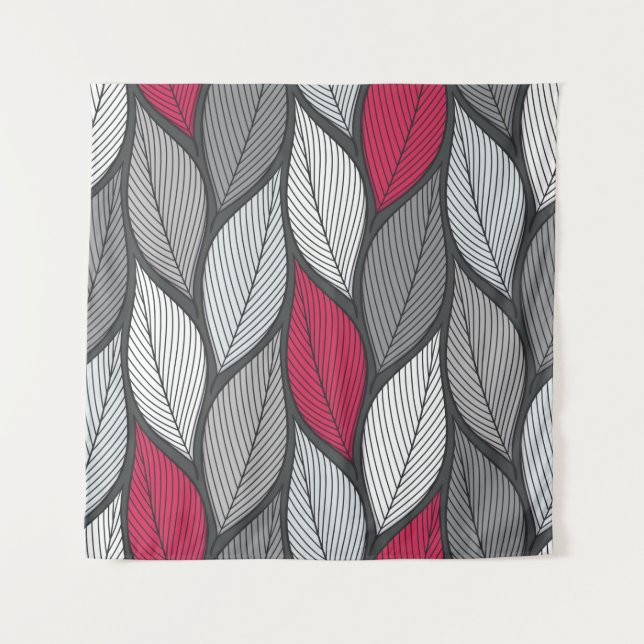 Tenture Feuille coloré stylisé motif sans soudure (Devant)