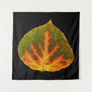 Tenture Feuille vert orange et jaune d'Aspen #1