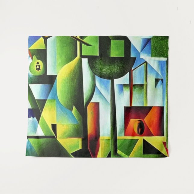 Tenture Feuilles Abstraits (Devant (Horizontal))