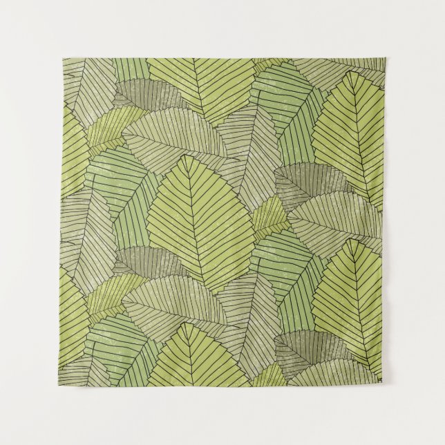 Tenture Feuilles colorées Design Motif (Devant)