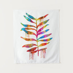 TENTURE FEUILLES D'ART ARC-EN-CIEL COLORÉES