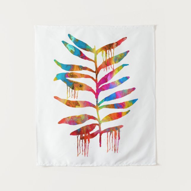 TENTURE FEUILLES D'ART ARC-EN-CIEL COLORÉES (Devant)