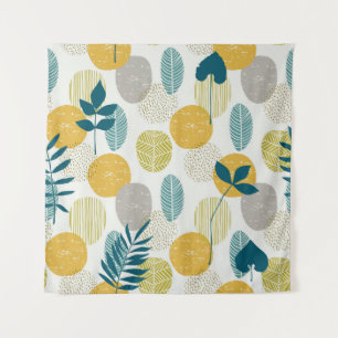 Tenture Feuilles d'automne, motif vintage sans soudure.