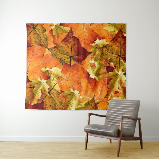 Tenture Feuilles d'automne tombées (En situation (horizontale))