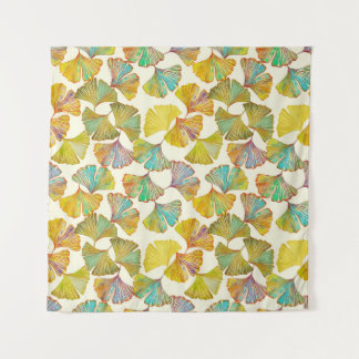 Tenture Feuilles de Gingko : Art Abstrait floral