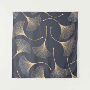 Tenture Feuilles de Ginkgo modèle floral sans joint