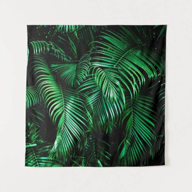 Tenture Feuilles de palmiers verts (Devant)