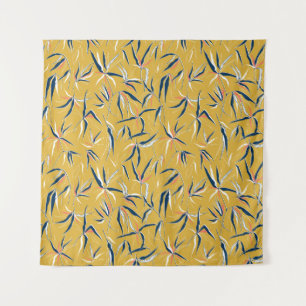 Tenture Feuilles en bambou : Motif Vintage jeté