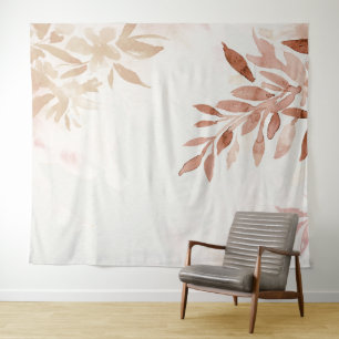 Tenture Feuilles et Branches d'Automne Bohème Aquarelle