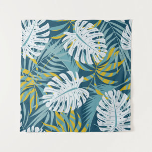 Tenture Feuilles tropicaux colorés, modèle abstrait origin