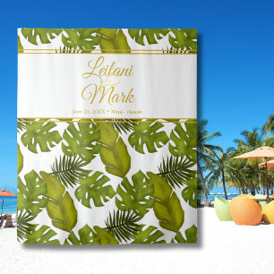Tenture Feuilles tropicaux Green & Gold Bride Groom Contex
