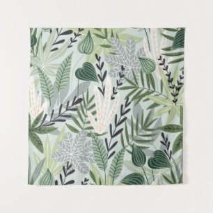 Tenture Feuilles tropicaux : impression Vintage à main.