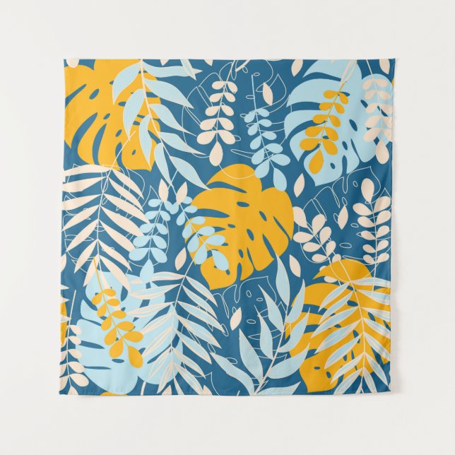 Tenture Feuilles tropicaux : Jungle Abstraite (Devant)