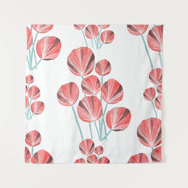 Tenture Feuilles tropicaux : Motif créatif à main (Devant)