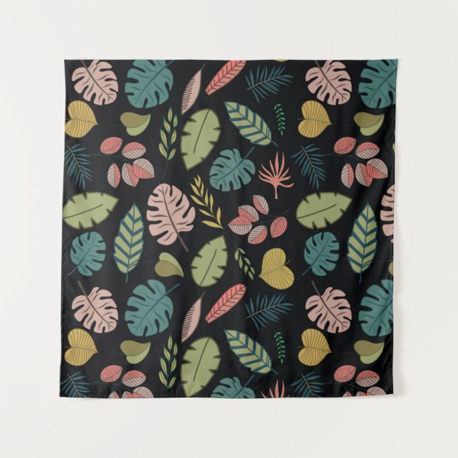 Tenture Feuilles tropicaux motif sans couture (Devant)