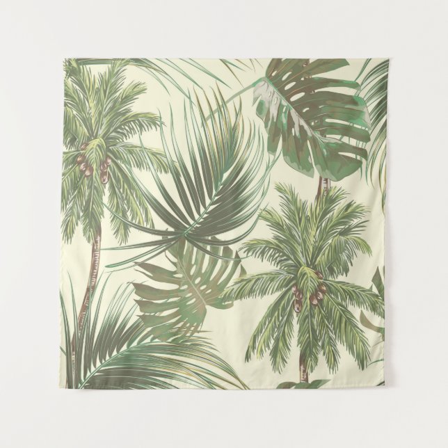 Tenture Feuilles tropicaux motif sans couture (Devant)