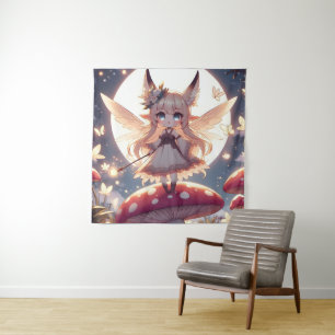 Tenture Fille Anime Pixie Hippie Lune Fée