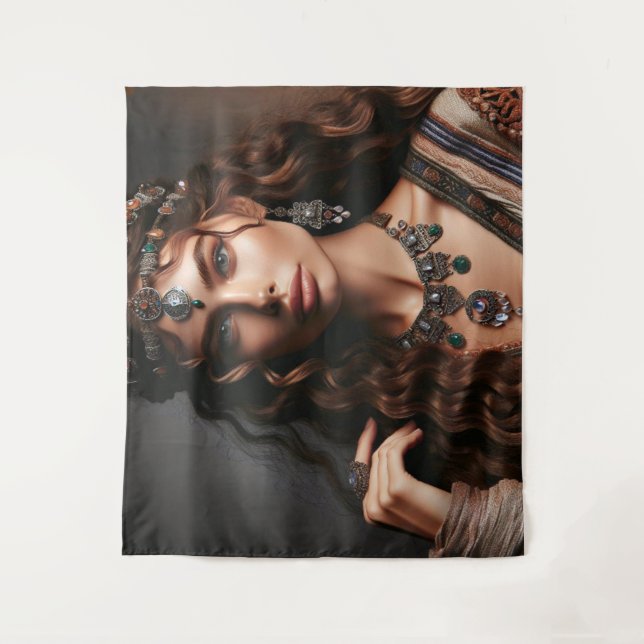 Tenture Fille avec bijoux (Devant)