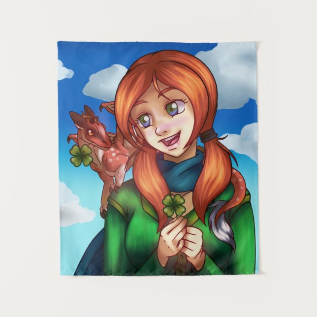 Tenture Fille chanceuse (Devant)