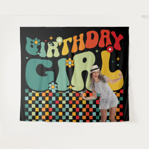 Tenture Fille d'anniversaire 90s Star Shot Toile de fond
