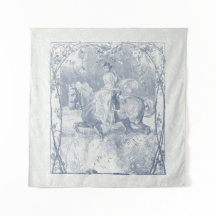 Fille équestre romantique Cottagecore Delft Bleu