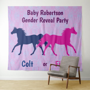 Tenture Fille rose ou Poulain bleu Fête de Révélation du S