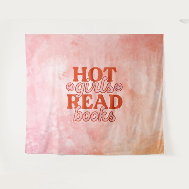 Tenture Filles Chaudes Lisent Des Livres (Devant (Horizontal))