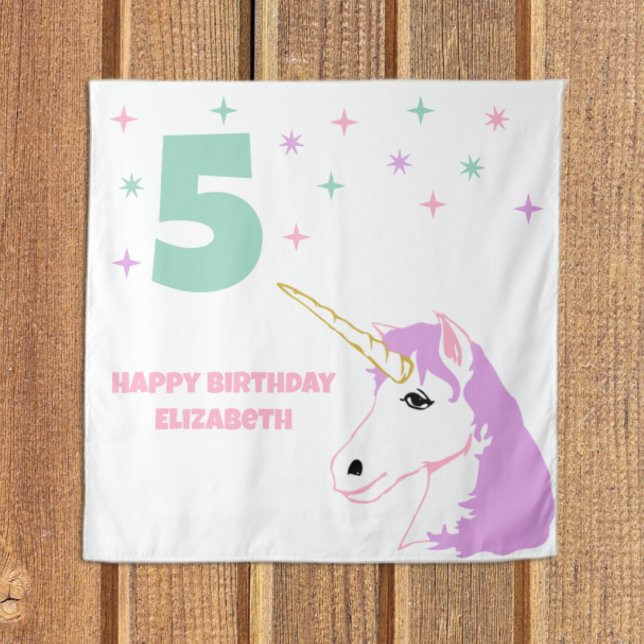 Tenture Filles d'anniversaire Licorne Magique (Créateur téléchargé)