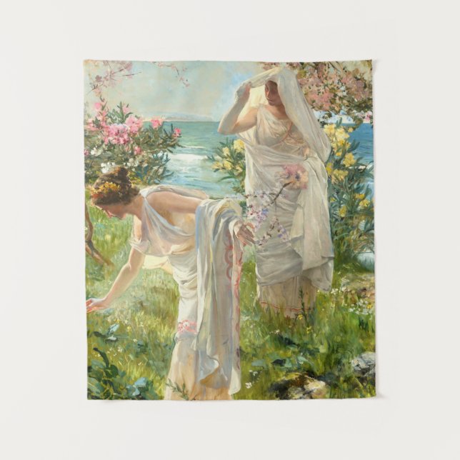 Tenture Filles grecques sur le rivage Joaquin Sorolla Y Ba (Devant)