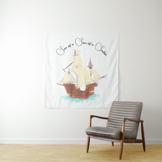 Tenture Fils d'un fils de marin pirate (En situation)