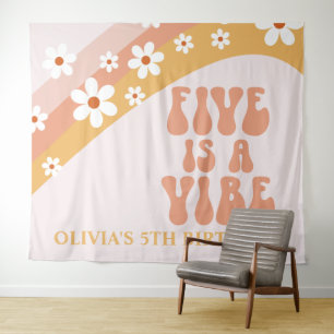 Tenture Five est Vibe Super Daisy 5e Anniversaire Bannière