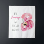 Tenture Flamant rose Aquarelle Exotique Rose Moderne Avec<br><div class="desc">Flamant rose Aquarelle Exotique Rose Moderne Avec Citation</div>