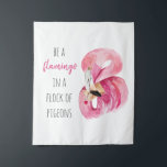 Tenture Flamant rose Aquarelle Exotique Rose Moderne Avec<br><div class="desc">Flamant rose Aquarelle Exotique Rose Moderne Avec Citation</div>