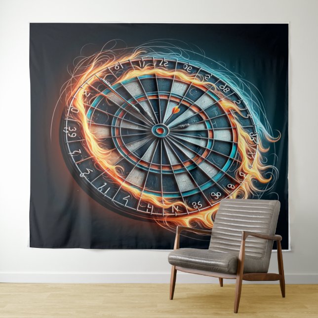 Tenture Flaming Dart Arena Inspirez la passion des fléchet (En situation (horizontale))