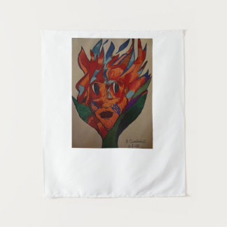 Tenture Flaming Flower Animation Small Tapestry