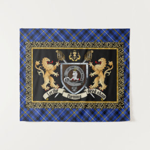 Tenture Fleming Clan Badge & Motto avec Lions