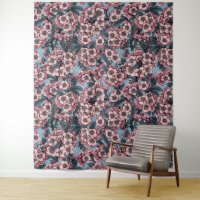 Fleur de cerisier rose et bleu