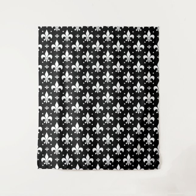 Tenture Fleur de lis noir design Motif (Devant)