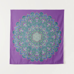 Tenture Fleur de Vie - Mandala de style indien 1