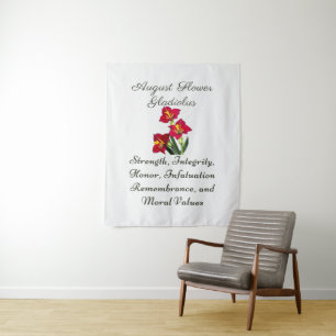 Tenture Fleur du mois de naissance d'août Cadeau de naissa