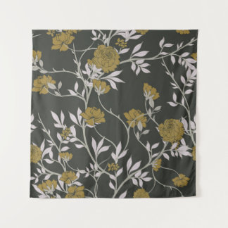 Tenture Fleur élégante : dessin de motif vintage.