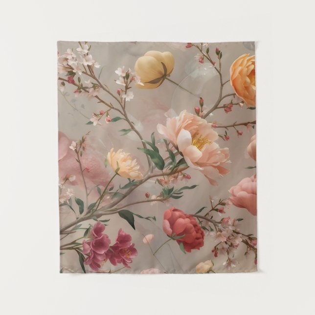 Tenture "Fleur Ethérée : Une Aquarelle Dreamy Design Flora (Devant)