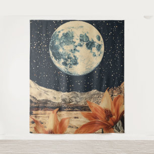 Tenture Fleur lunaire au-dessus de sommets sablonneux