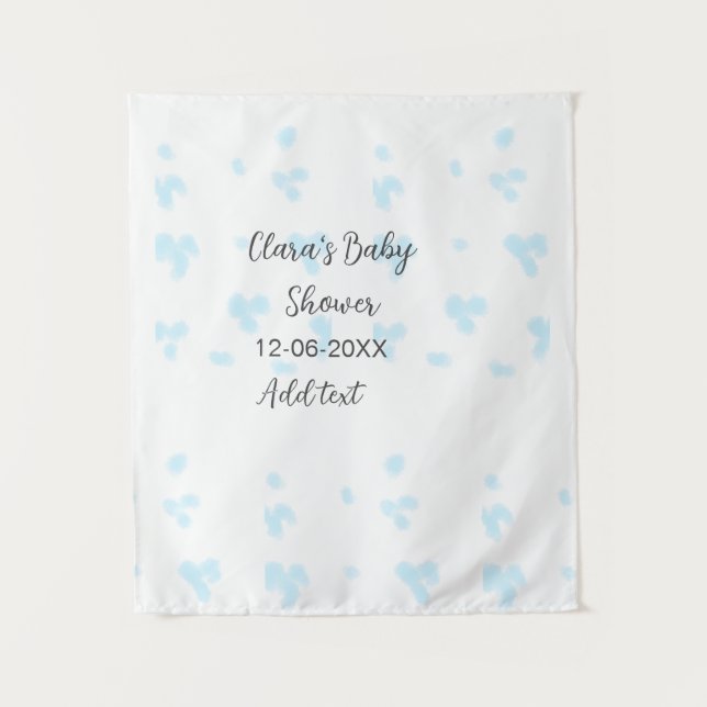 Tenture Fleur rose mignonne bébé douche aquarelle moderne  (Devant)